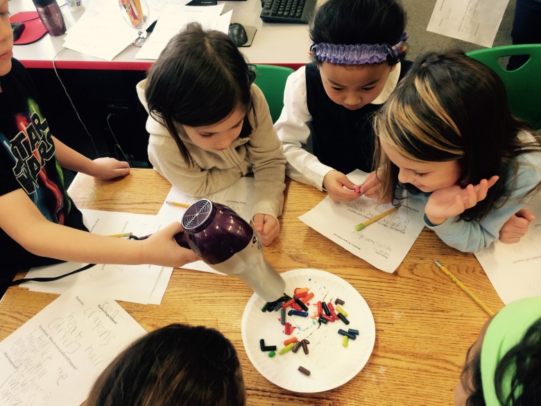 First Graders Explore the States of Matter by Melting Crayons and Making Raisins Dance