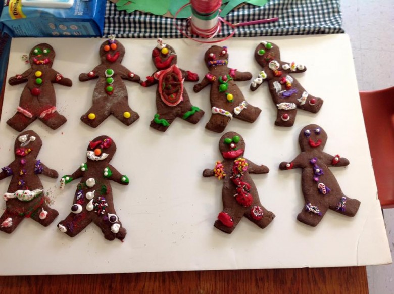 Mrs. Rogers’ Kindergarten Students Baked 60 Gingerbread Men!